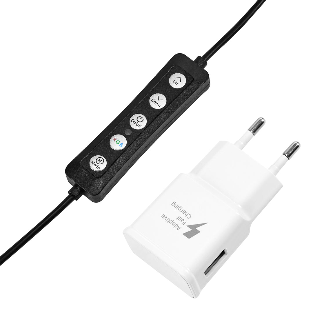 Ringlamp met Statief Glow 13" 10W Zwart RGB - afbeelding 10