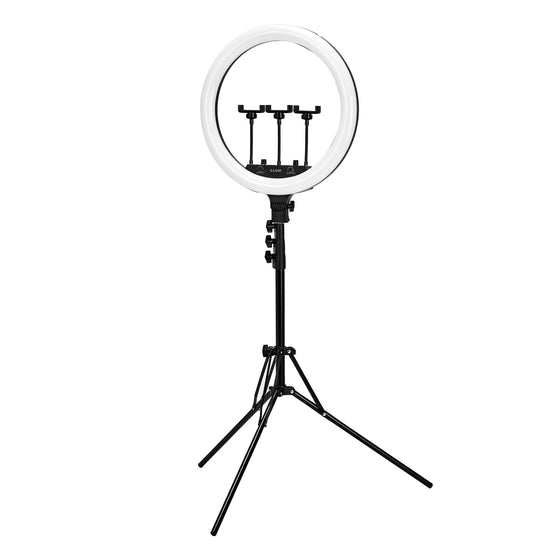 Ringlampe med Stativ Glow 18" 45W Sort