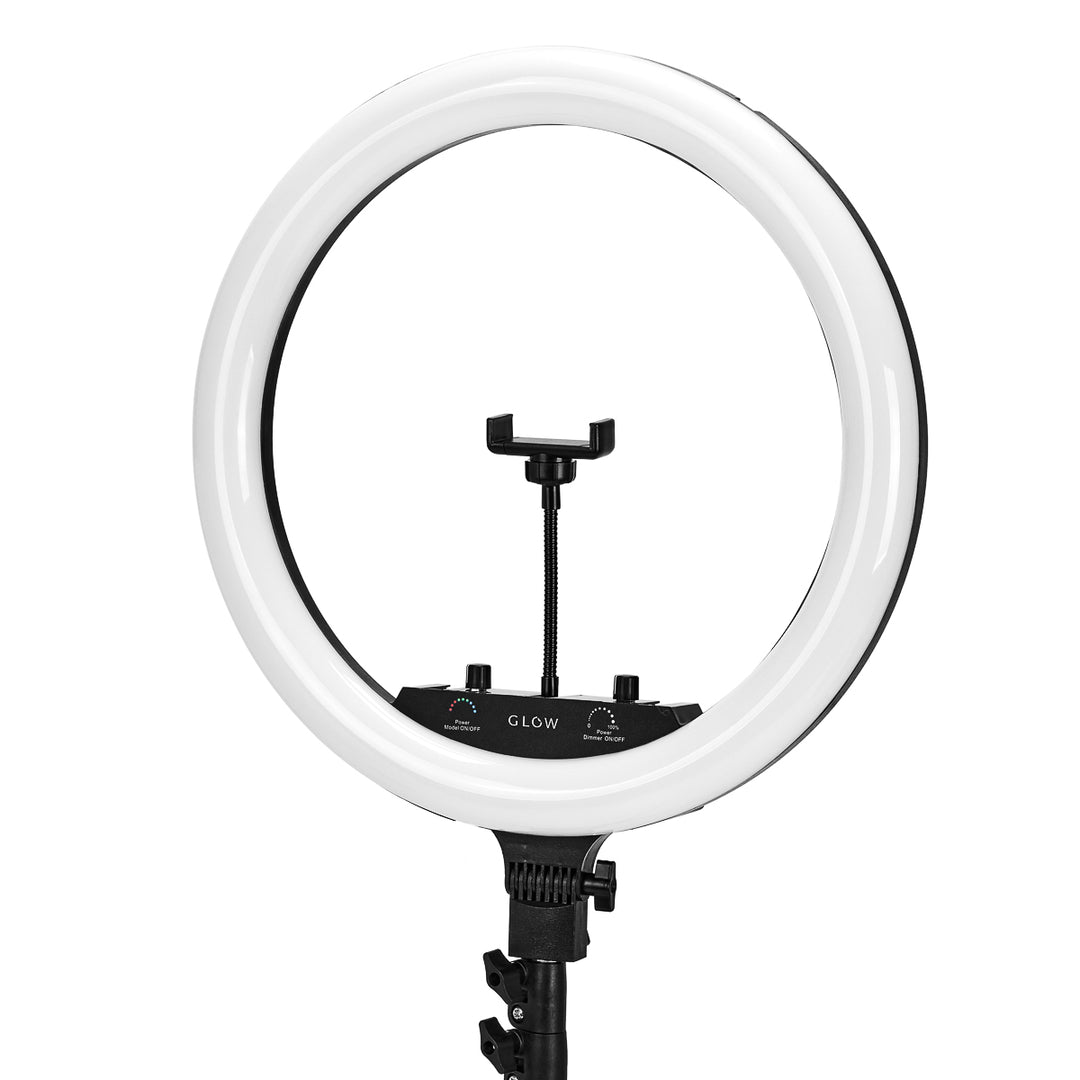 Ringlamp met Statief Glow 18" 45W Zwart - afbeelding 4