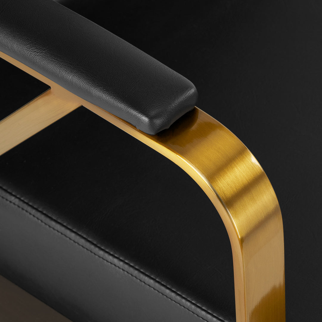 Kappersstoel Gabbiano Genua Goud-Zwart - afbeelding 5