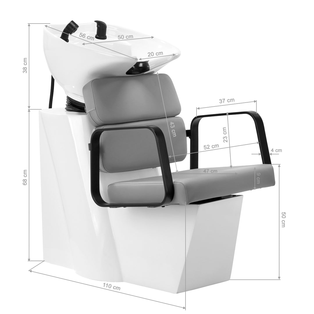 Wasunit Gabbiano Porto Zwart-Grijs - afbeelding 12