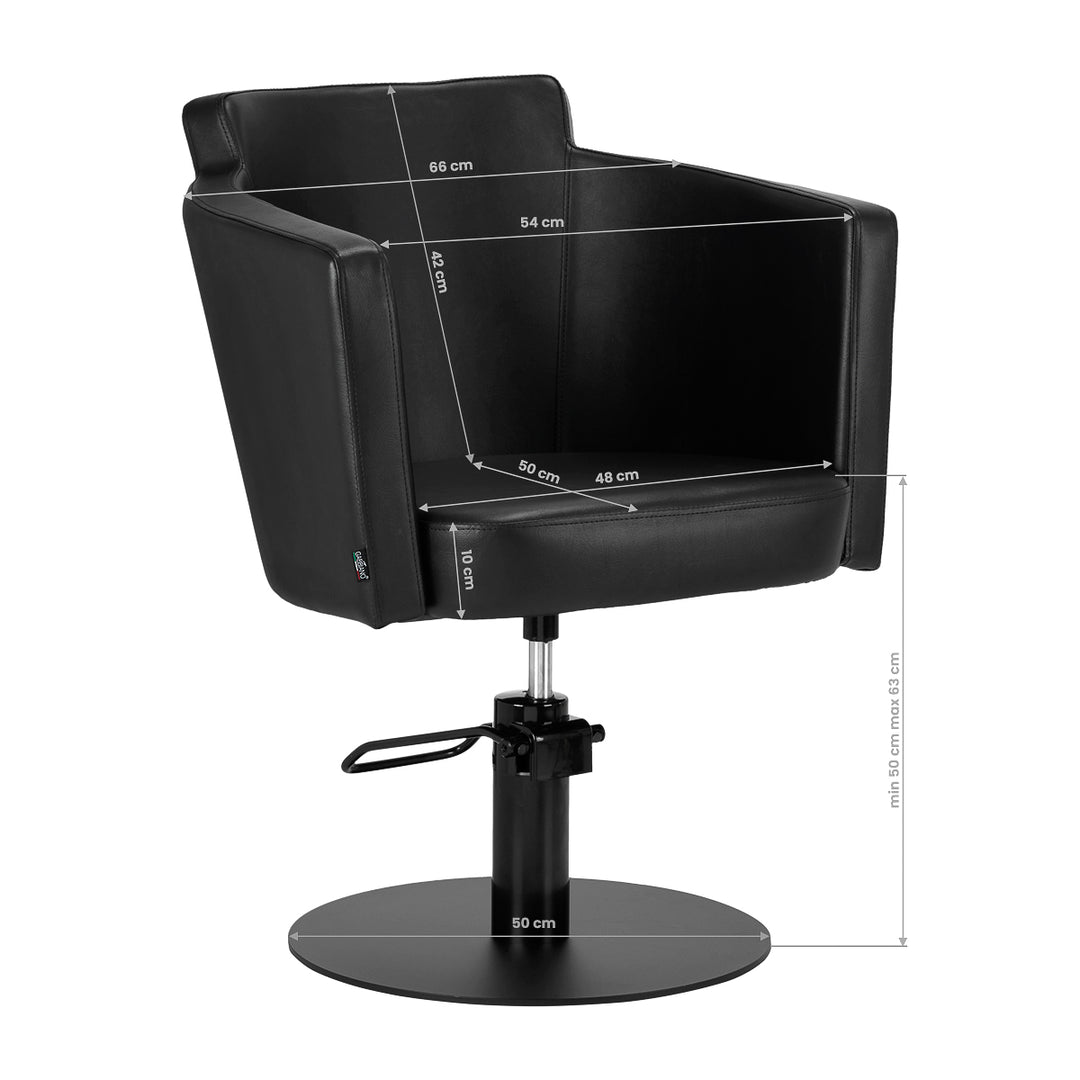 Kappersstoel Gabbiano Roma Zwart - afbeelding 8