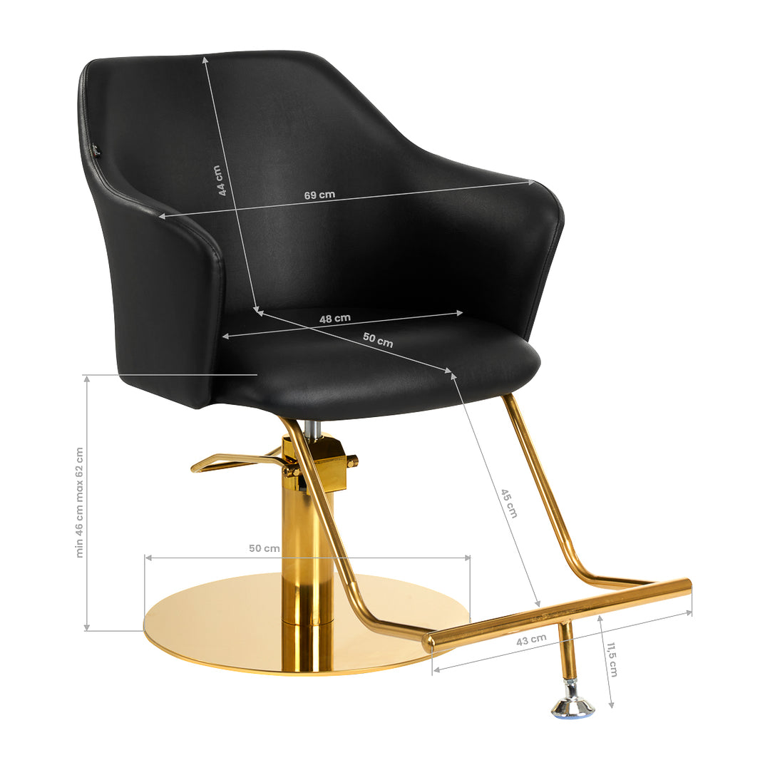 Kappersstoel Gabbiano Marbella Goud-Zwart - afbeelding 8