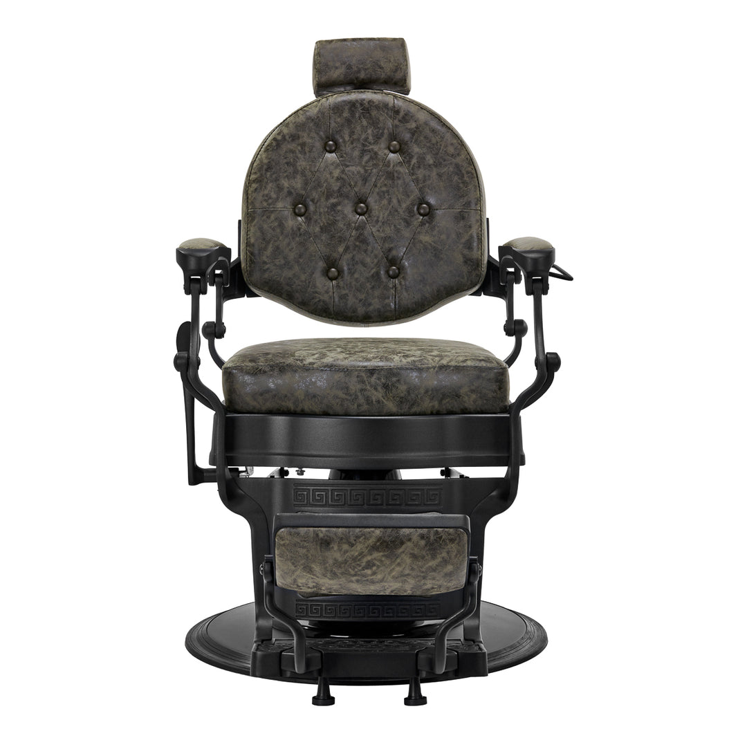 Barberstoel Gabbiano President Vintage Leer Groen - afbeelding 4