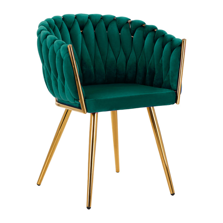 Salonstoel Fluweel Metaal 4Rico QS-GW06G Groen