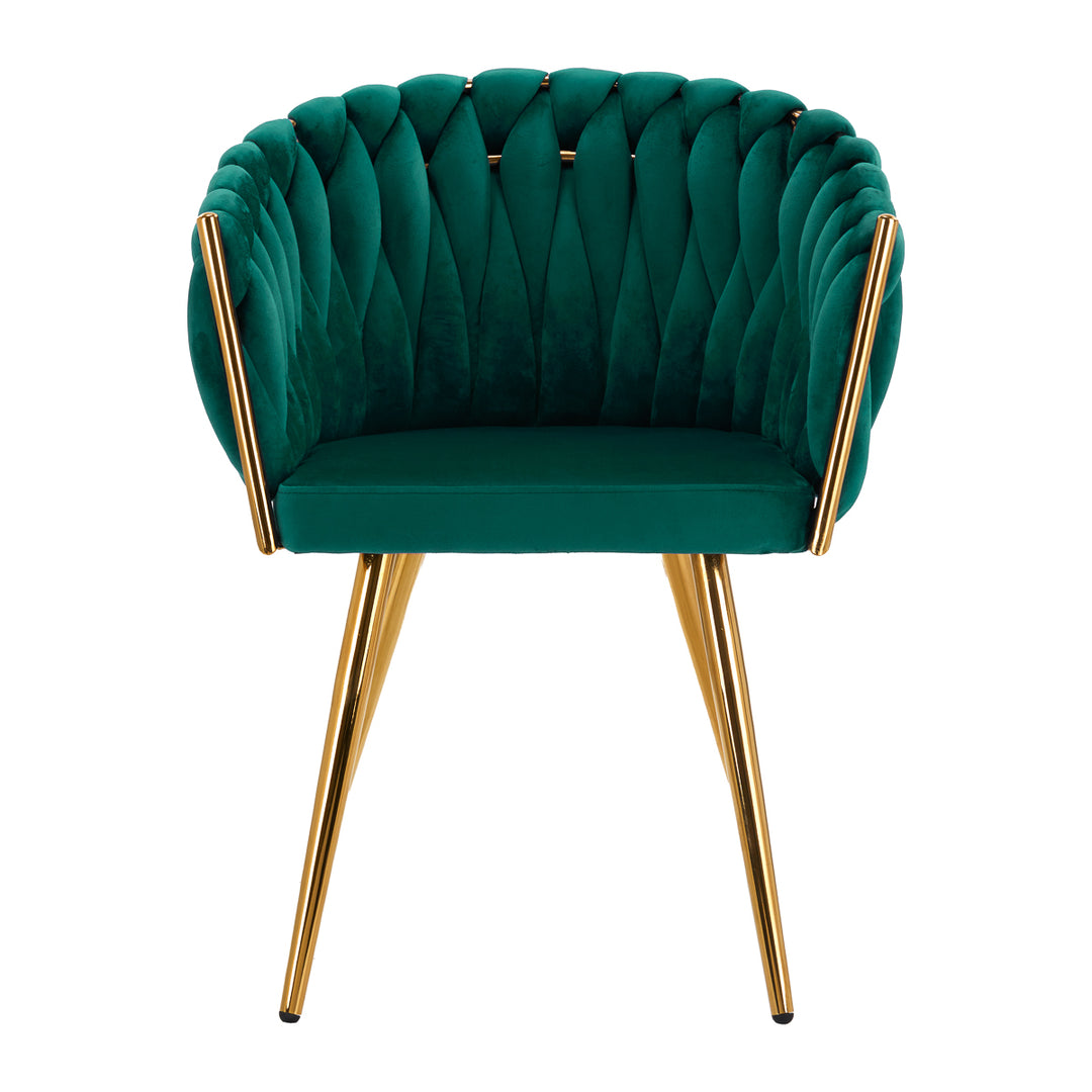 Salonstoel Fluweel Metaal 4Rico QS-GW06G Groen - afbeelding 2