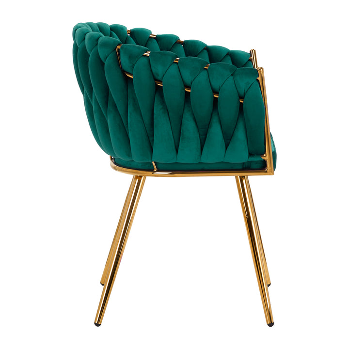Salonstoel Fluweel Metaal 4Rico QS-GW06G Groen - afbeelding 3