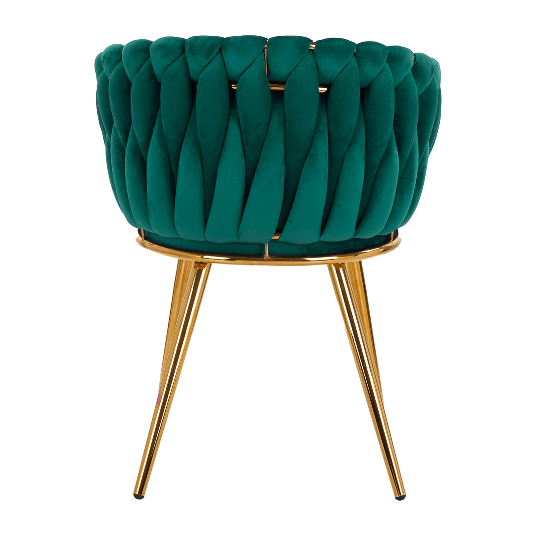 Salonstoel Fluweel Metaal 4Rico QS-GW06G Groen - afbeelding 4
