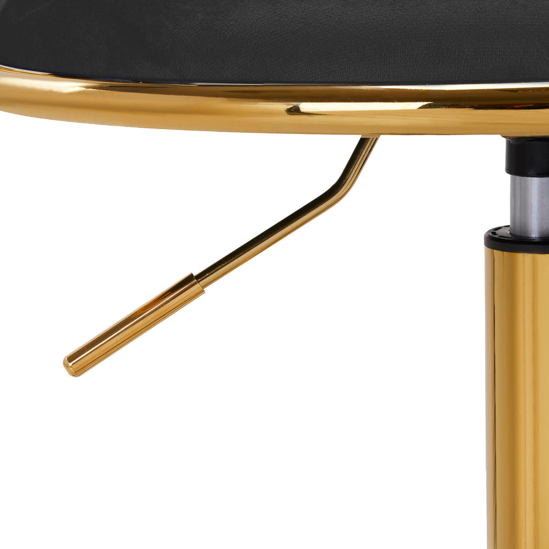 Salonstoel met Wielen Fluweel 4Rico QS-GW01G Zwart - afbeelding 8
