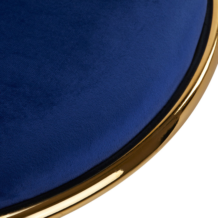 Salonstoel met Wielen Fluweel 4Rico QS-GW01G Blauw - afbeelding 6
