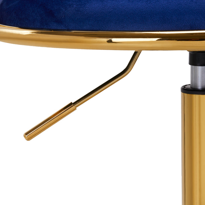 Salonstoel met Wielen Fluweel 4Rico QS-GW01G Blauw - afbeelding 8