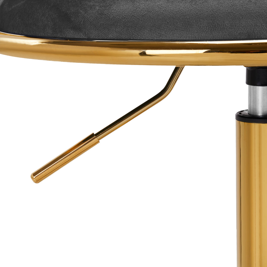 Salonstoel met Wielen Fluweel 4Rico QS-GW01G Grijs - afbeelding 8