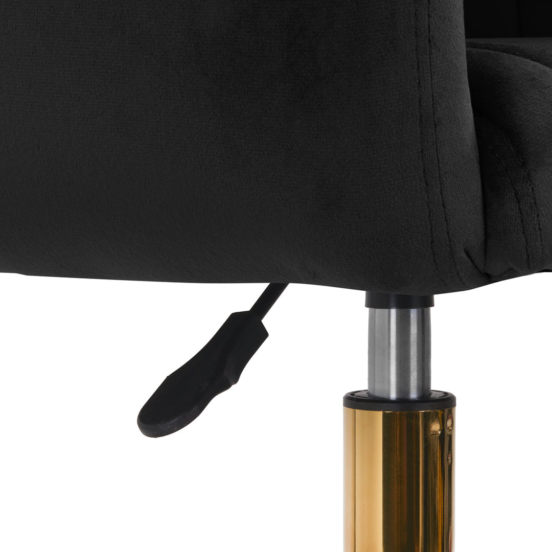 Salonstoel met Wielen Fluweel 4Rico QS-OF212G Zwart - afbeelding 8
