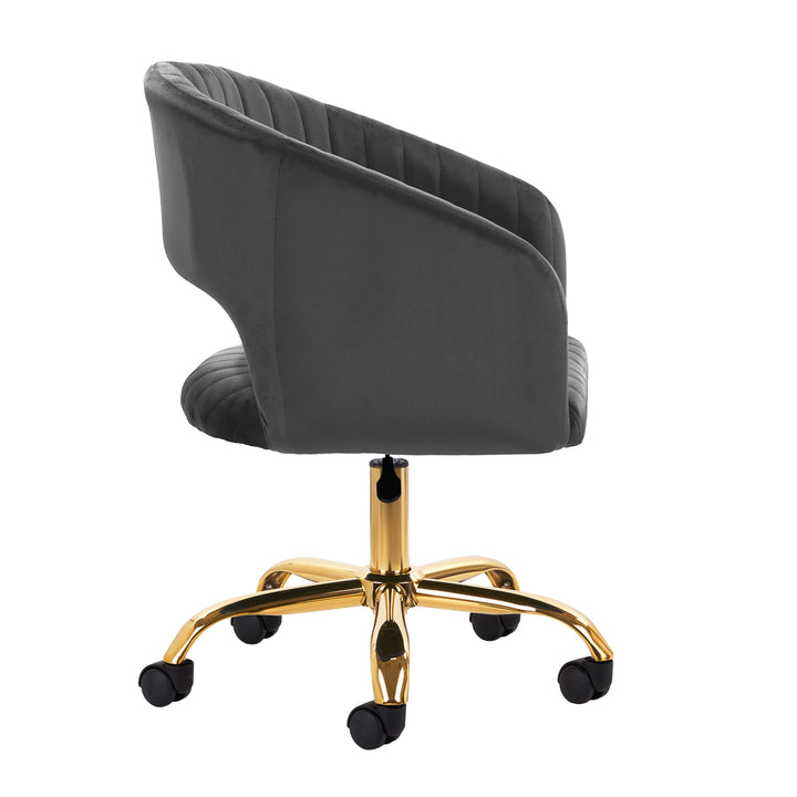 Salonstoel met Wielen Fluweel 4Rico QS-OF212G Grijs - afbeelding 3