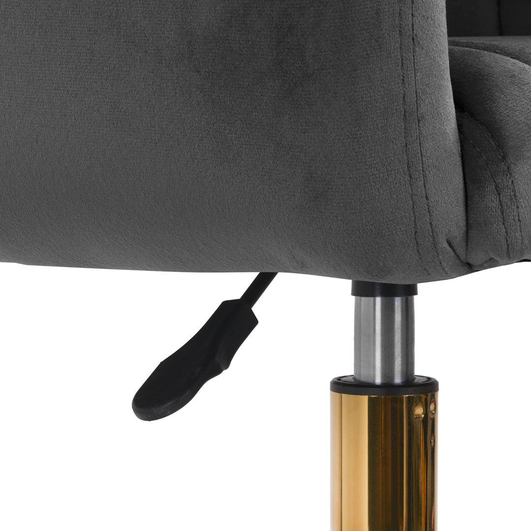 Salonstoel met Wielen Fluweel 4Rico QS-OF212G Grijs - afbeelding 8
