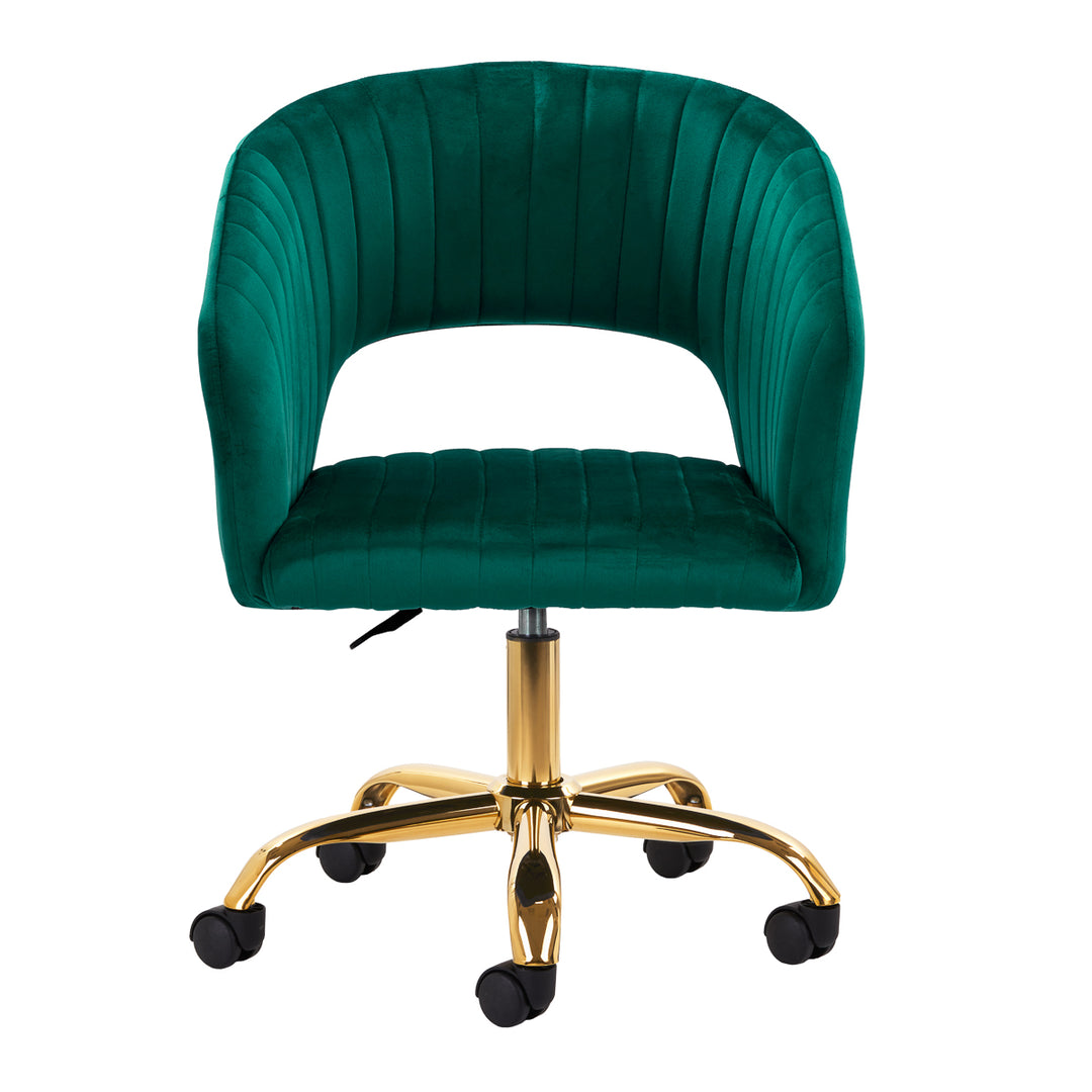Salonstoel met Wielen Fluweel 4Rico QS-OF212G Groen - afbeelding 2