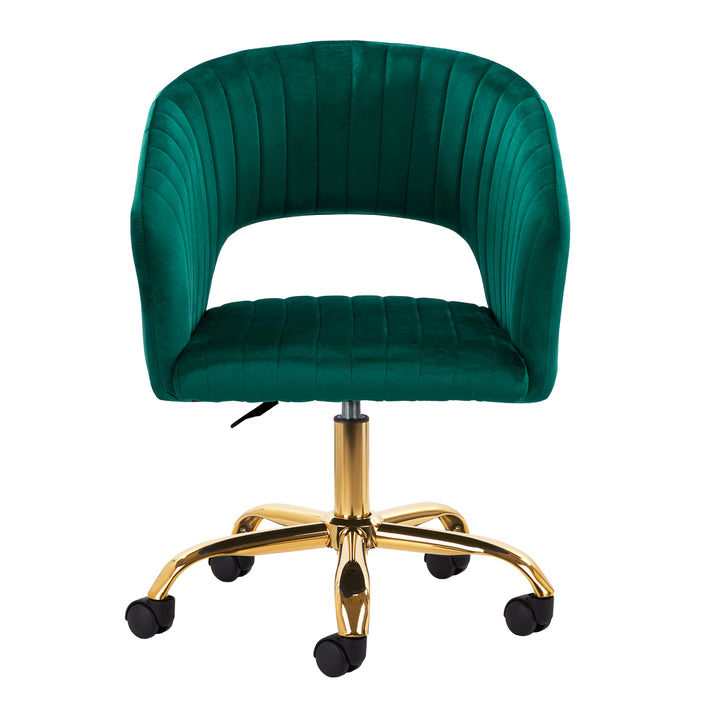 Salonstoel met Wielen Fluweel 4Rico QS-OF212G Groen - afbeelding 2