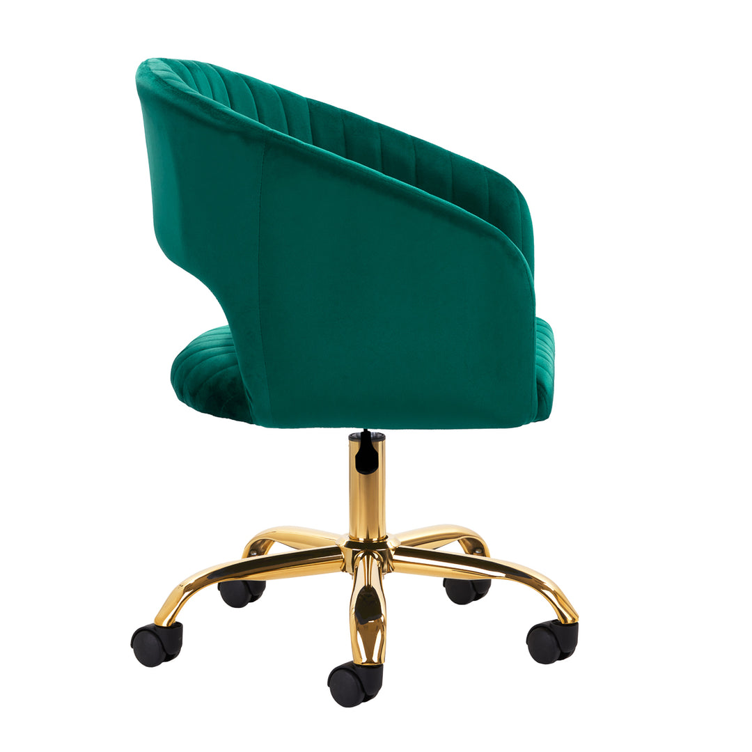 Salonstoel met Wielen Fluweel 4Rico QS-OF212G Groen - afbeelding 3