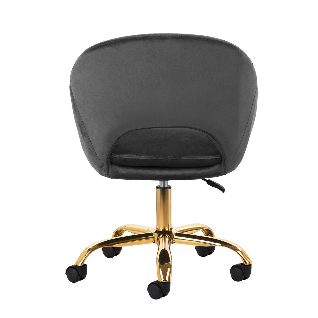 Salonstoel met Wielen Fluweel 4Rico QS-MF18G Grijs - afbeelding 4