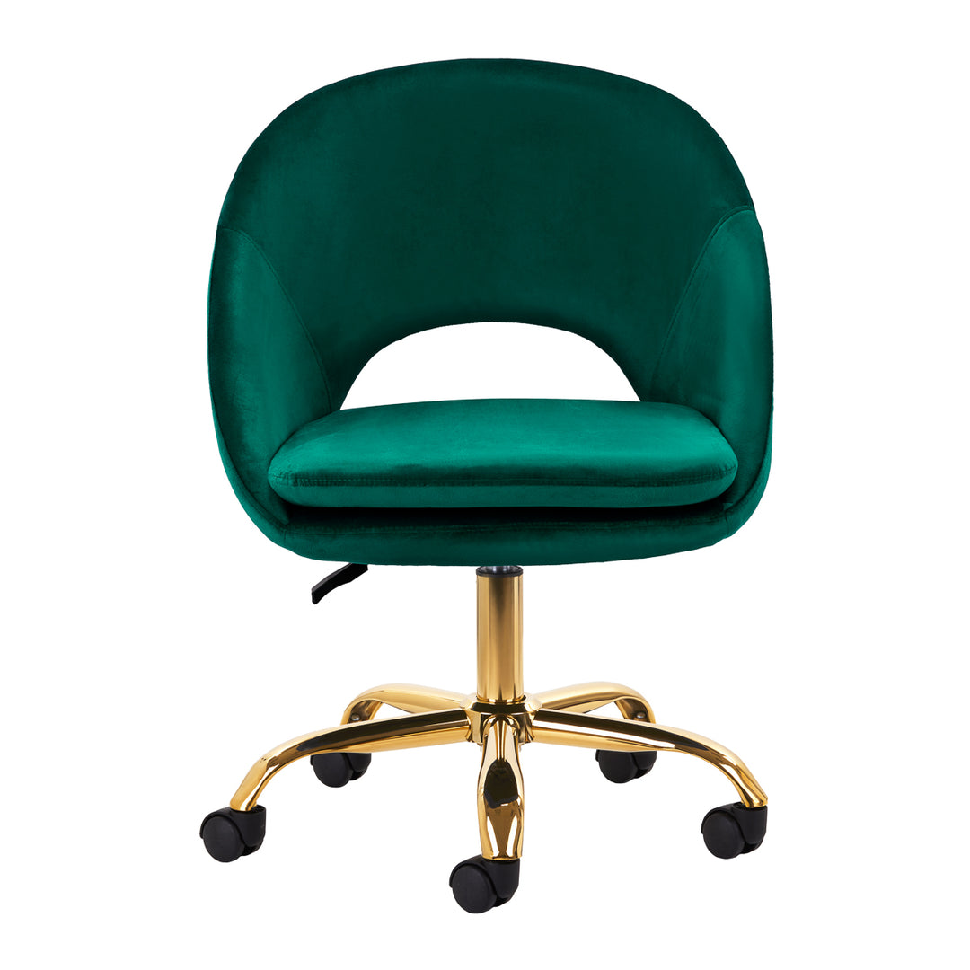 Salonstoel met Wielen Fluweel 4Rico QS-MF18G Groen - afbeelding 2