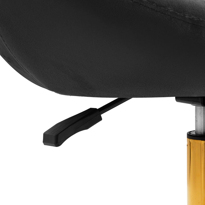 Draaistoel Fluweel Verstelbaar 4Rico QS-BL12B Zwart - afbeelding 8