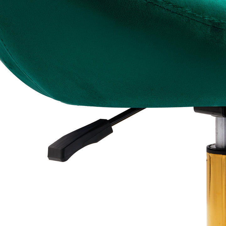 Draaistoel Fluweel Verstelbaar 4Rico QS-BL12B Groen - afbeelding 8