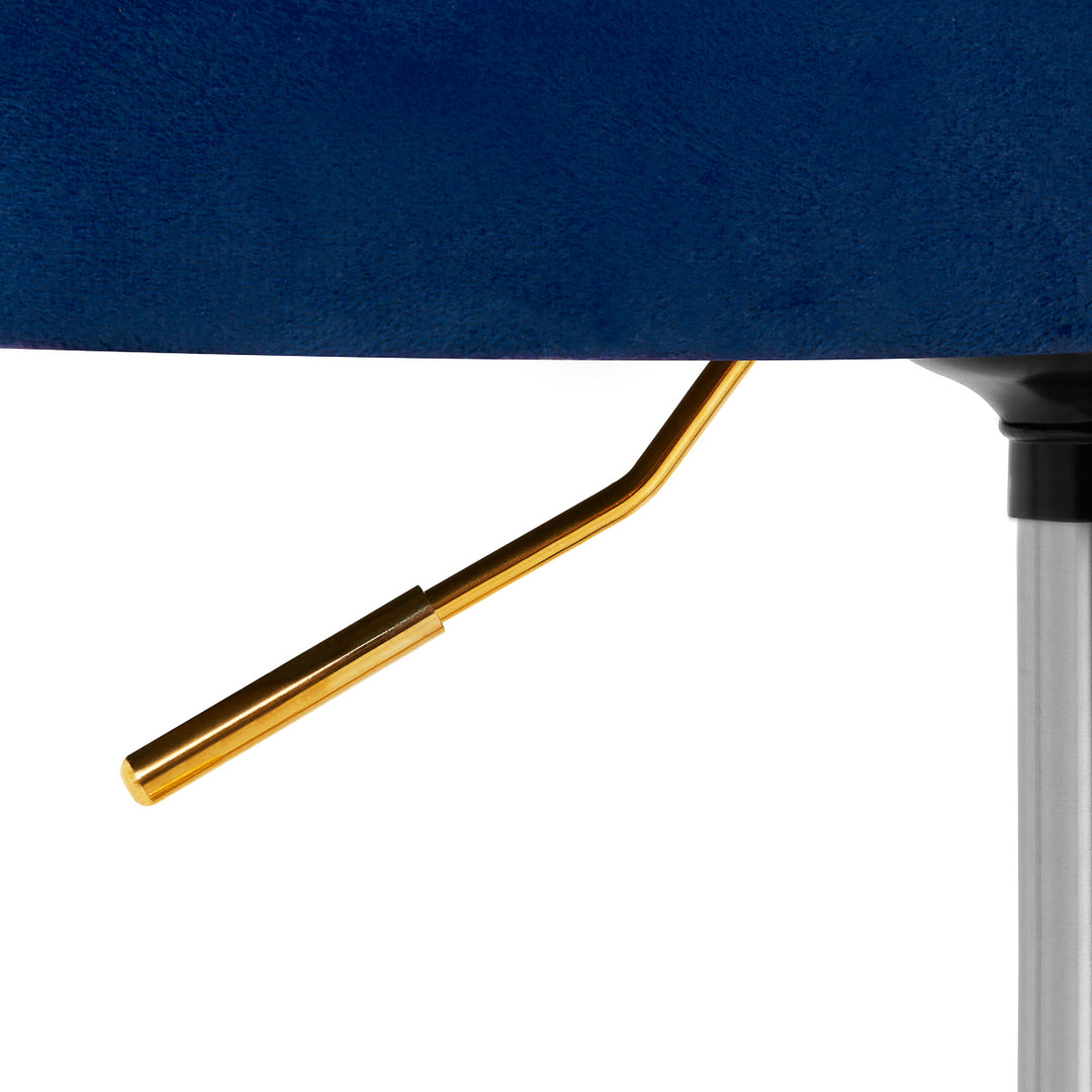 Salonstol Fløjl Justerbar 4Rico QS-OF213G Guld-Marineblå - billede 7