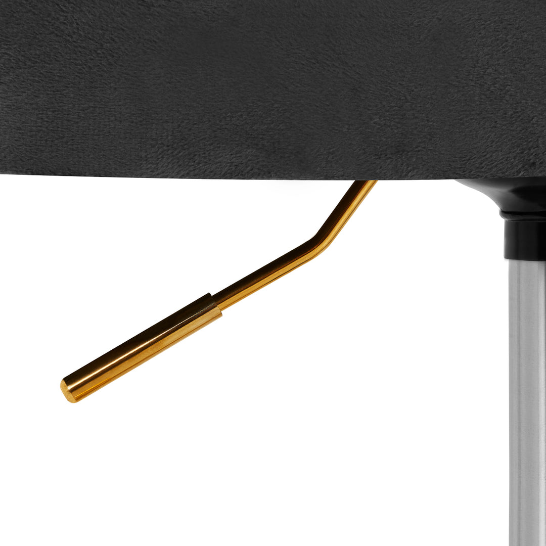 Salonstoel Fluweel Verstelbaar 4Rico QS-OF213G Goud-Grijs - afbeelding 8