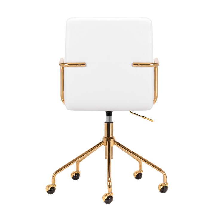 Salonstoel met Wielen QS-OF211G Goud-Wit - afbeelding 4