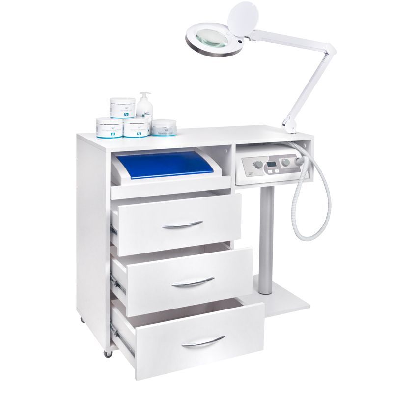 Professionele Pedicure Set Y-300 met Roltafel, Pedicuremotor, Loeplamp en UV-C Apparaat