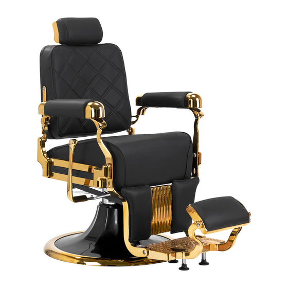 Barberstol Gabbiano Leonardo Guld-Sort