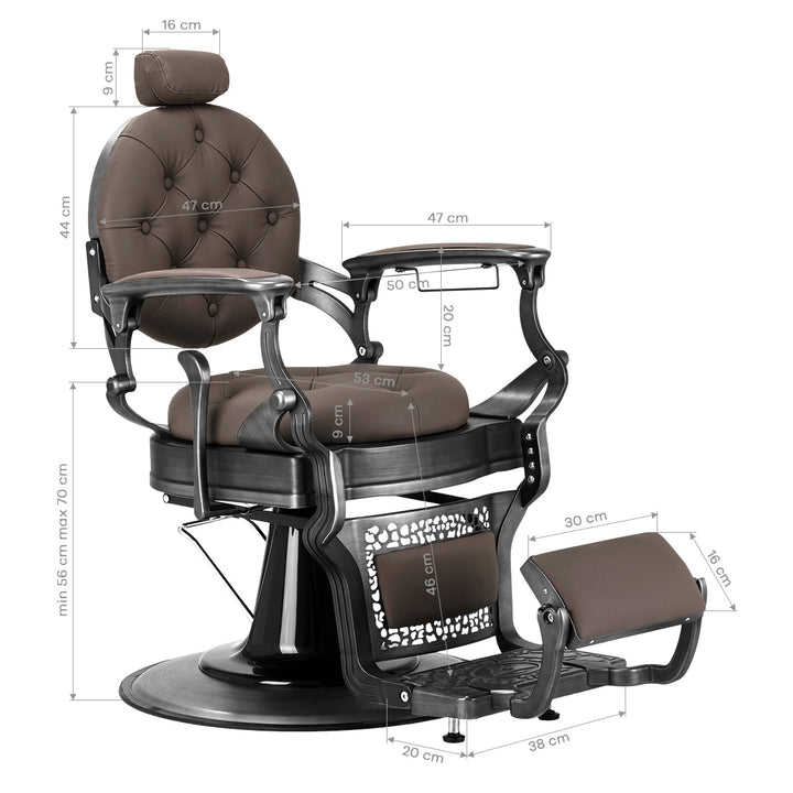 Barberstol Gabbiano Niccolo Brun - billede 16