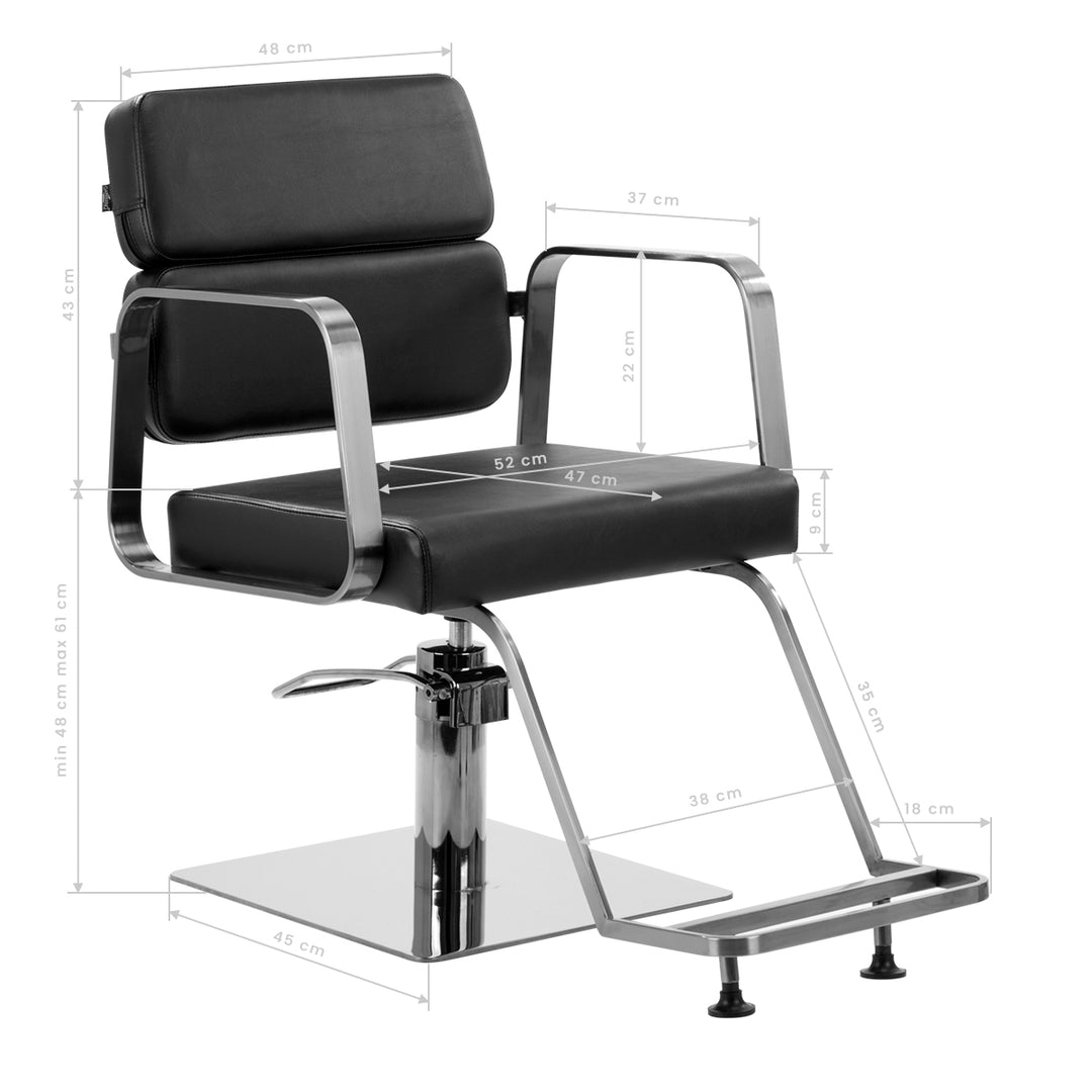 Kappersstoel Gabbiano Porto Zwart sm - afbeelding 9