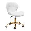 Salonstol med Hjul Justerbar 4Rico QS-06 Guld-Hvid