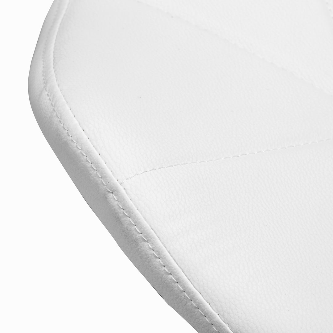 Salonstol med Hjul Justerbar 4Rico QS-06 Guld-Hvid - billede 6
