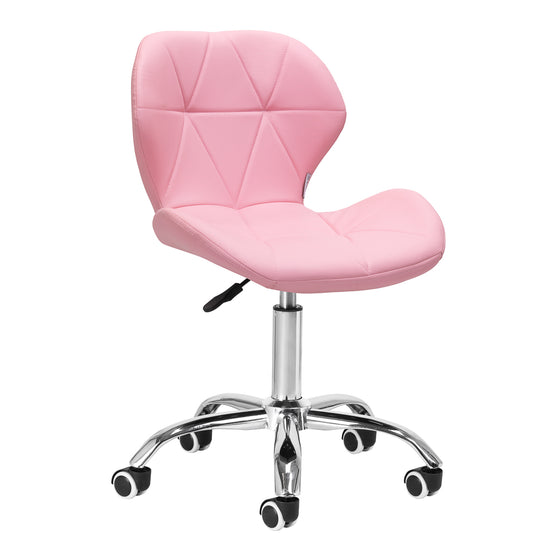 Salonstol med Hjul Justerbar 4Rico QS-06 Rosa