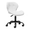 Salonstol med Hjul Justerbar 4Rico QS-06 Sort-Hvid