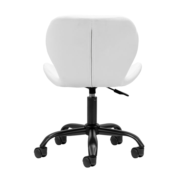 Salonstoel met Wielen Verstelbaar 4Rico QS-06 Zwart-Wit - afbeelding 4