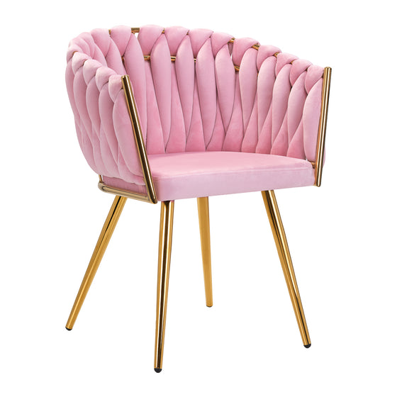 Salonstol Fløjl Metal 4Rico QS-GW06G Rosa