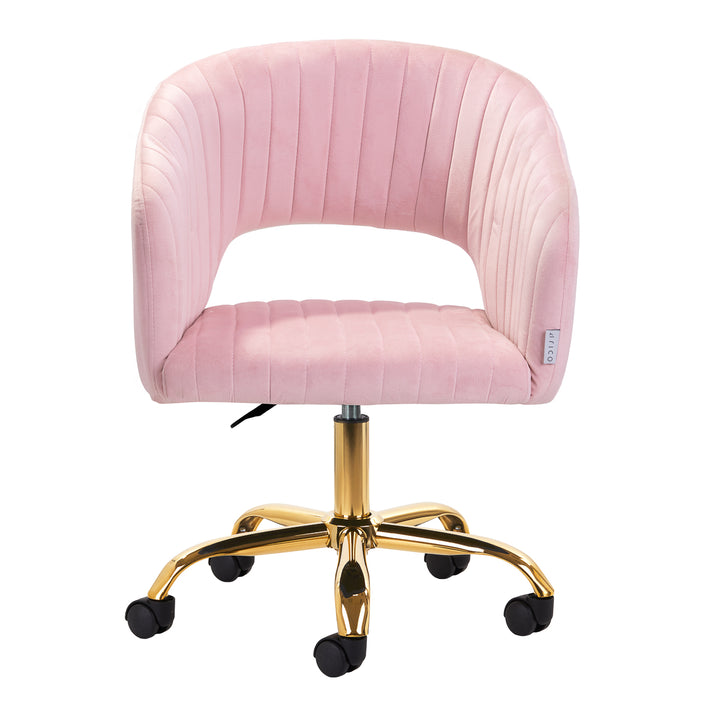 Salonstoel met Wielen Fluweel 4Rico QS-OF212G Roze - afbeelding 2