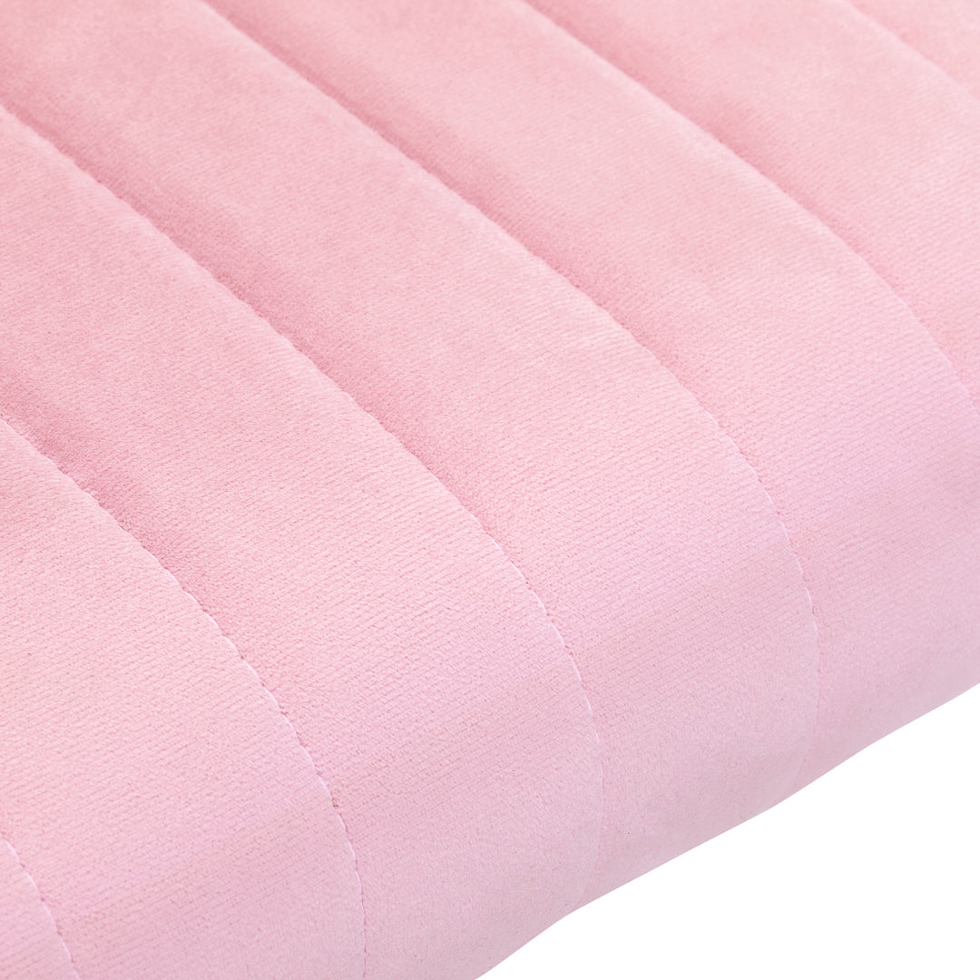 Salonstoel met Wielen Fluweel 4Rico QS-OF212G Roze - afbeelding 5