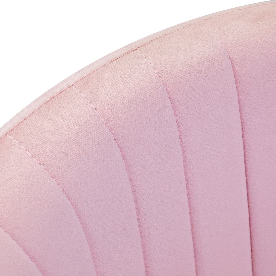 Salonstoel met Wielen Fluweel 4Rico QS-OF212G Roze - afbeelding 6