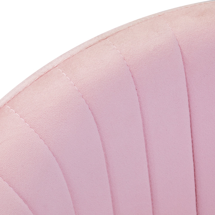 Salonstoel met Wielen Fluweel 4Rico QS-OF212G Roze - afbeelding 6