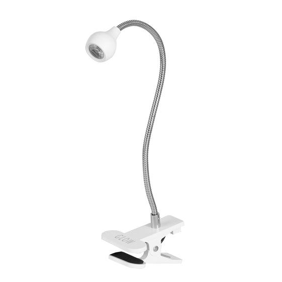 UV Lampe LED med Klemme Glow Snake Hvid