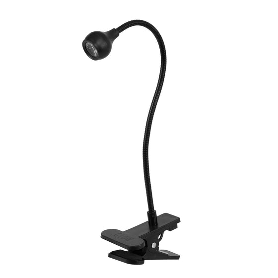 UV Lampe LED med Klemme Glow Snake Sort