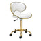 Salonstol med Hjul Justerbar Gabbiano Q-4599 Guld-Hvid