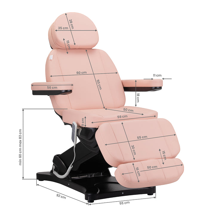 Behandelstoel Elektrisch Sillon Classic 3 Motoren Roze - afbeelding 18