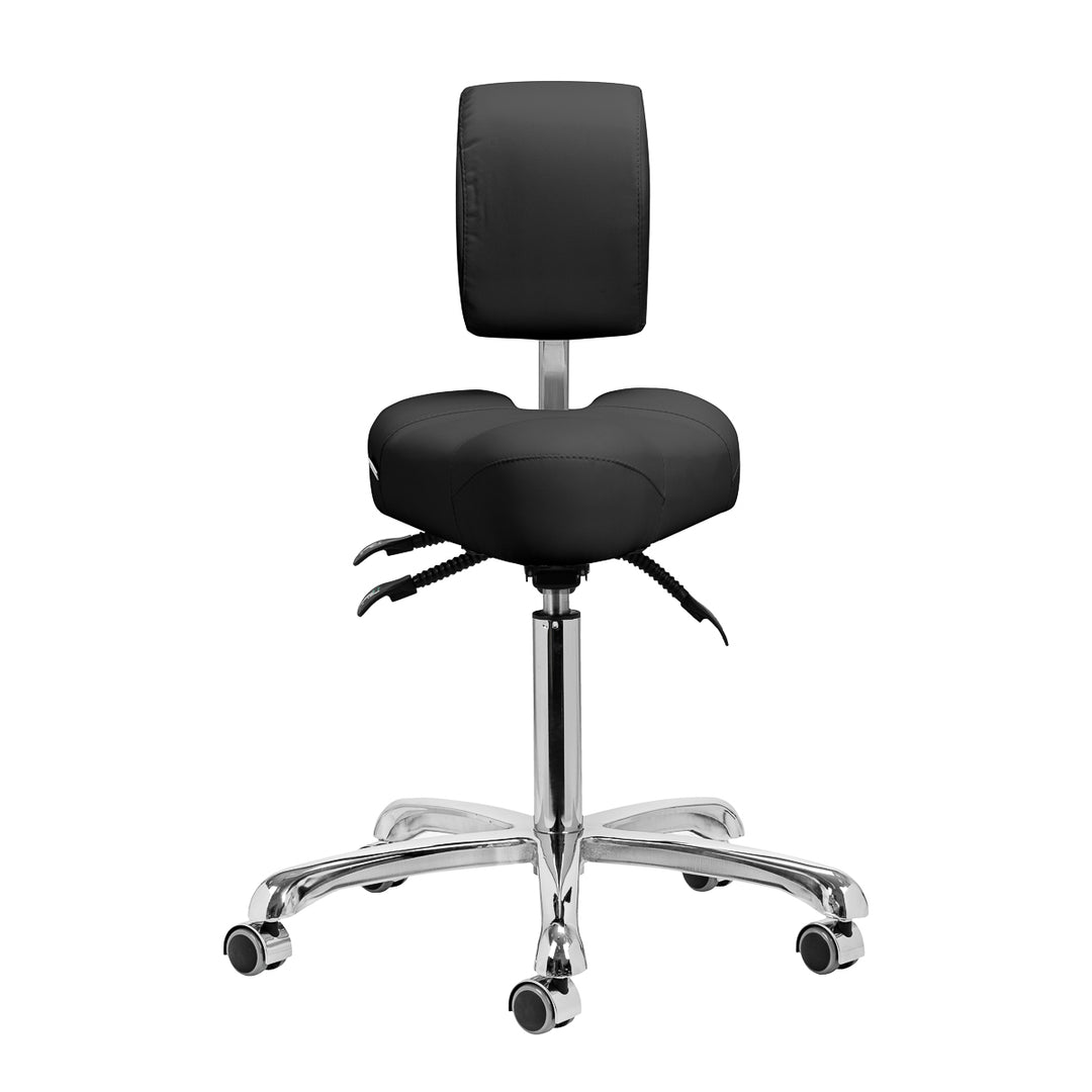 Tabouret met Rugleuning en Kantelbare Zitting Giovanni 1005 Zwart - afbeelding 2