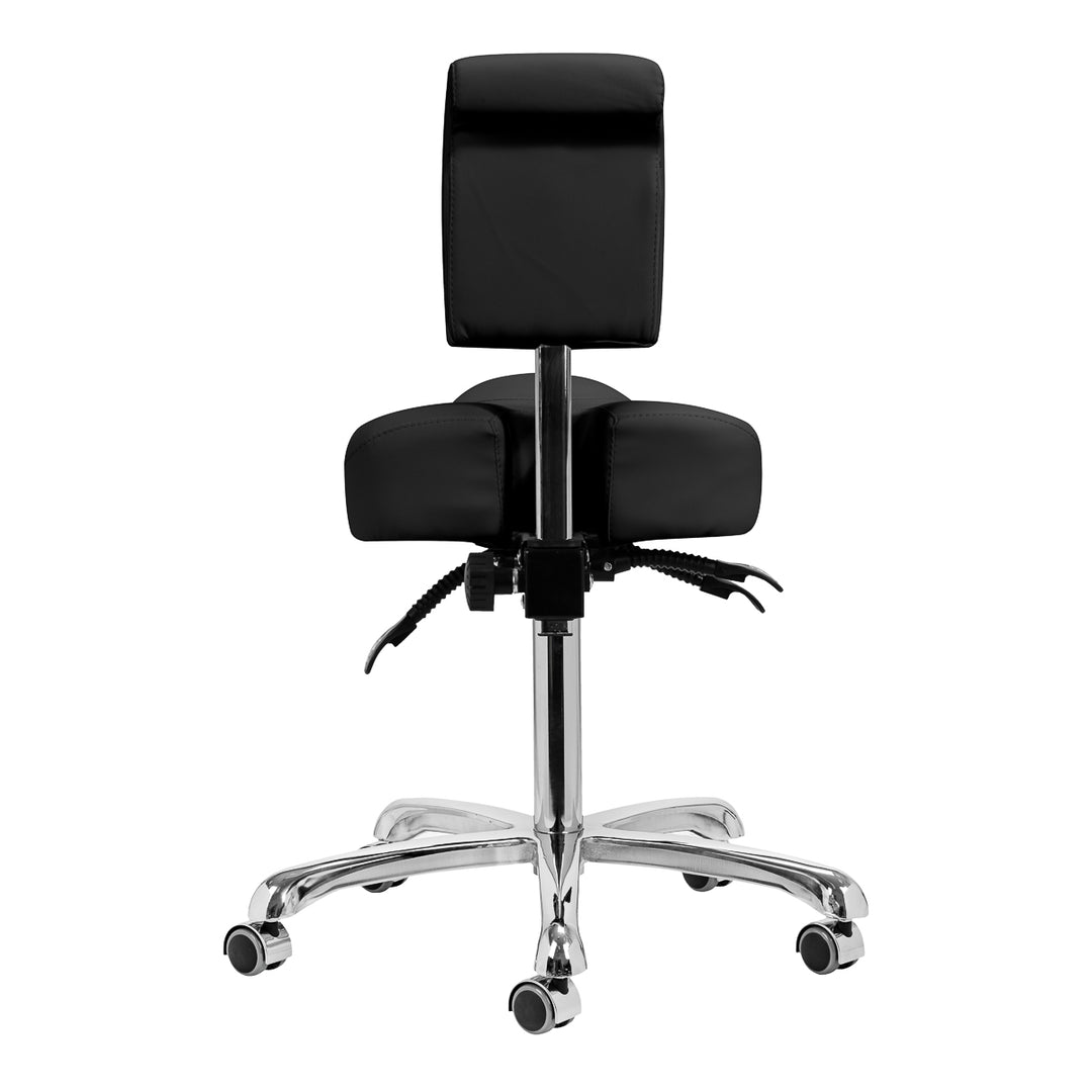 Tabouret met Rugleuning en Kantelbare Zitting Giovanni 1005 Zwart - afbeelding 3