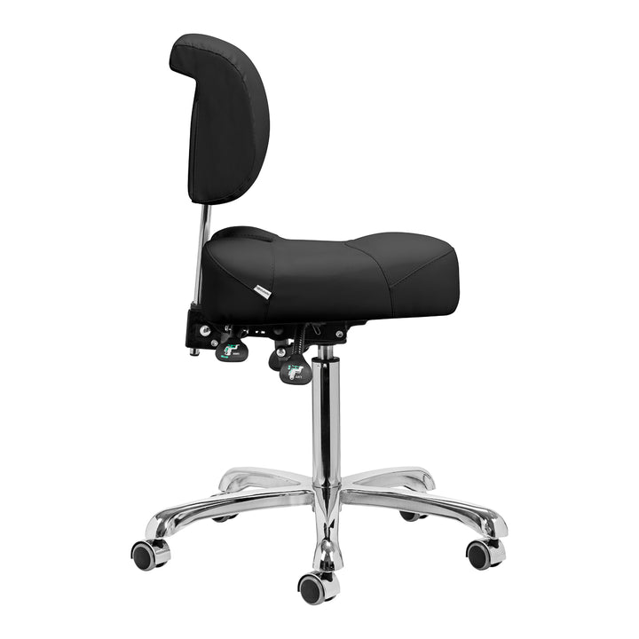 Tabouret met Rugleuning en Kantelbare Zitting Giovanni 1005 Zwart - afbeelding 4